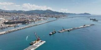 Porti: Webuild, nuova diga foranea di Genova, affondato il 22° cassone