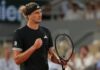 Roland Garros, oggi Zverev-De Jong – Diretta