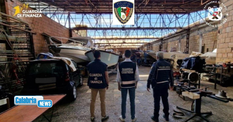 Vibo, rimessaggio barche abusivo scoperto e sequestrato: responsabili denunciati