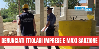 Sospesi lavori in cantiere edile del Catanzarese: lavoratori in nero, mancanza sicurezza e sub-appalto irregolare