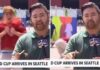 Il tifoso della Roma ‘star’ social ai Mondiali: lo show e la caduta in diretta