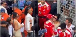 Kim Kardashian a Montecarlo, ‘ruba’ asciugamano ad Antonelli e bacia Hamilton