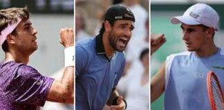 Roland Garros, tris azzurro ai quarti: Cobolli, Berrettini e Arnaldi avanti tutta