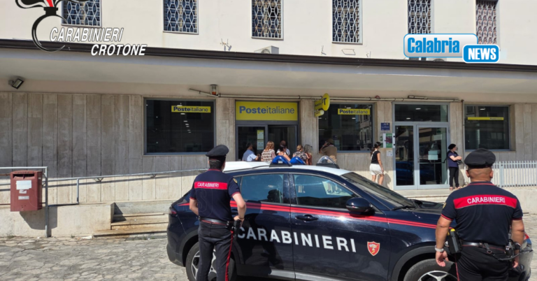 Crotone, Carabinieri rafforzano controlli presso gli Uffici postali per tutelare anziani e cittadini vulnerabili