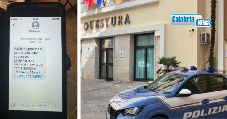 Occhio alle truffe: falsi sms a nome della Polizia di Stato, è allarme a Lamezia Terme