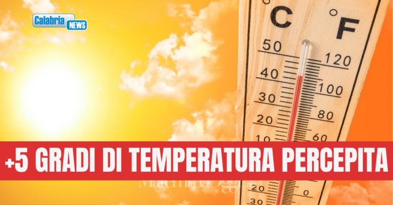 Quinta ondata di caldo in Calabria: record nel Cosentino, 44 gradi a Torano Scalo, 42 a Reggio