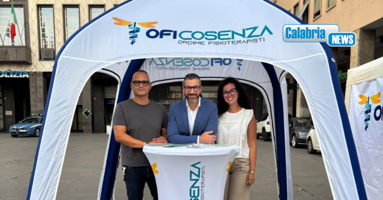 Prevenzione e benessere in piazza dei Bruzi, la soddisfazione dei Fisioterapisti di Cosenza