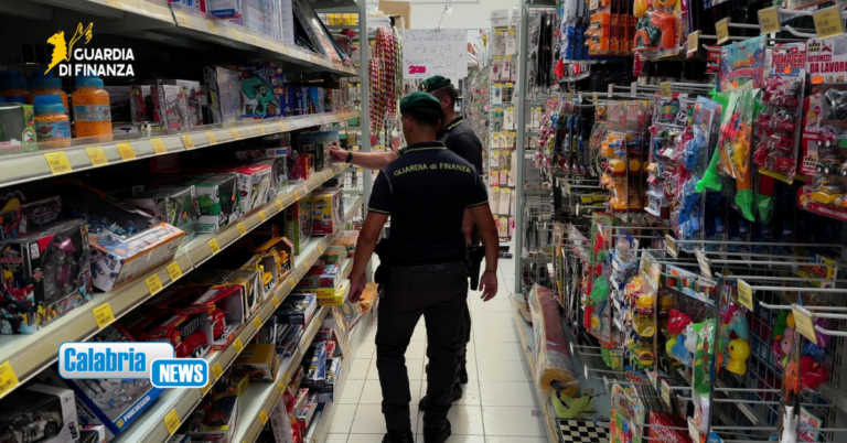 VIDEO-Guardia di Finanza sequestra nel Vibonese 4.335 articoli pericolosi per il consumatore