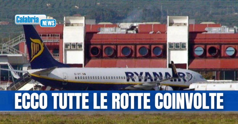 Caro carburante, Ryanair taglia 10mila voli, 100 in Calabria: Lamezia è la più penalizzata