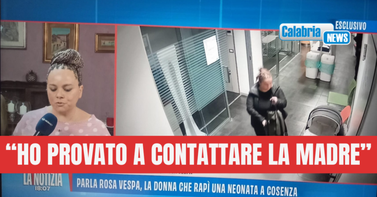 Neonata rapita a Cosenza, parla Rosa Vespa: ‘ora ho consapevolezza di quello che è successo’