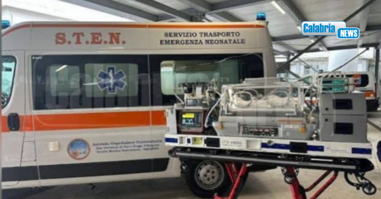 Ambulanza guasta, neonato cardiopatico grave salvato da ‘staffetta’ interregionale tra Calabria e Roma