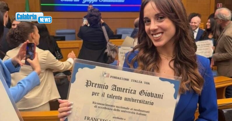 Il Prestigioso “Premio America Giovani per il talento universitario” alla catanzarese Francesca Chiara Mensica