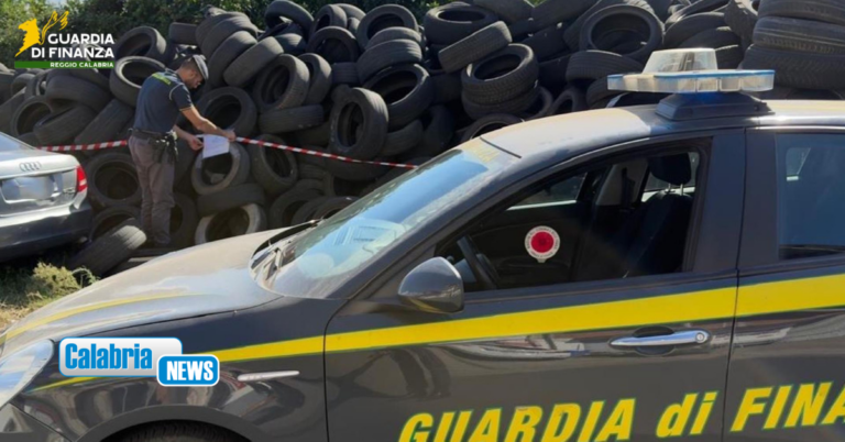 VIDEO-Migliaia di pneumatici abbandonati, a Taurianova sequestrata una discarica abusiva